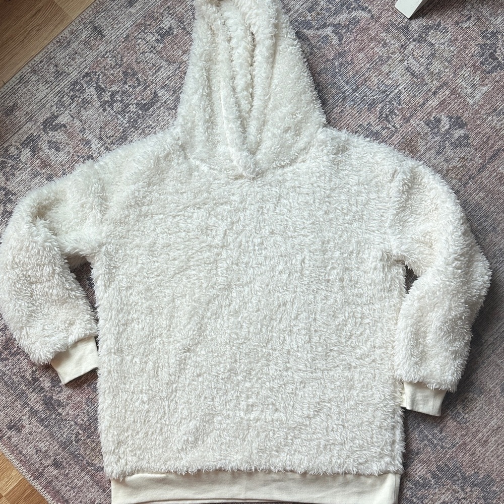 Cozy Cream Furry Women's Hoodie